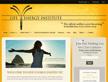 Tablet Screenshot of lifeenergyinstitute.net